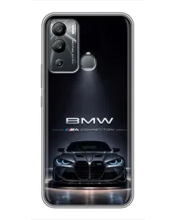 Чохол для Infinix Hot 12i з картинкою «BMW крізь нічне місто» Чохол для Infinix Hot 12i з картинкою «BMW крізь нічне місто»
