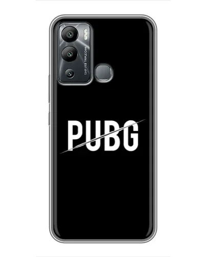 Чехол для Infinix Hot 12i с картинкой «PUBG — белый логотип»