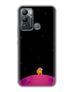 Чехол для Infinix Hot 12i с картинкой «Одинокий герой на планете»