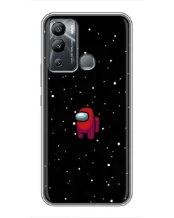 Чехол для Infinix Hot 12i с картинкой «Красный Among Us»