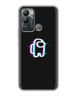 Чехол для Infinix Hot 12i с картинкой «Among Us неон»