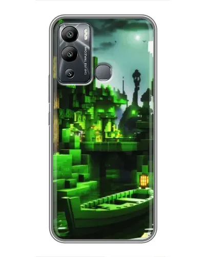 Чехол для Infinix Hot 12i с картинкой «Minecraft лесной пейзаж»