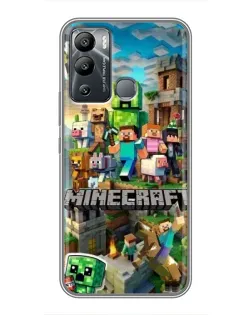 Чехол для Infinix Hot 12i с картинкой «Замок Minecraft»