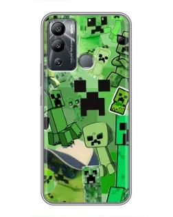 Чехол для Infinix Hot 12i с картинкой «Криперы Minecraft»