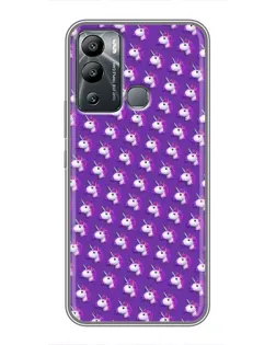 Чехол для Infinix Hot 12i с картинкой «Единороги на фиолетовом»