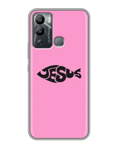 Чехол для Infinix Hot 12i с картинкой «Розовый символ Jesus» Чехол для Infinix Hot 12i с картинкой «Розовый символ Jesus»
