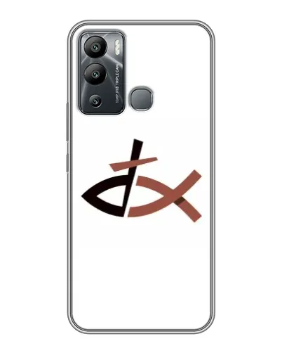 Чехол для Infinix Hot 12i с картинкой «Рыба и крест» Чехол для Infinix Hot 12i с картинкой «Рыба и крест»