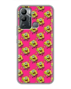 Чехол для Infinix Hot 12i с картинкой «Розовый паттерн»