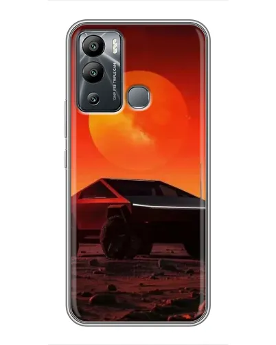 Чехол для Infinix Hot 12i с картинкой «Cybertruck на Марсе»