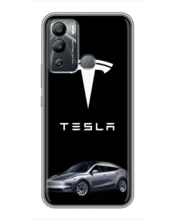 Чехол для Infinix Hot 12i с картинкой «Tesla Model Y»