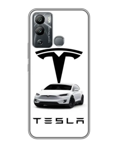 Чехол для Infinix Hot 12i с картинкой «Tesla White Style»