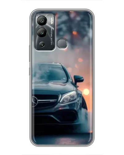 Чехол для Infinix Hot 12i с картинкой «Mercedes — ночной город»