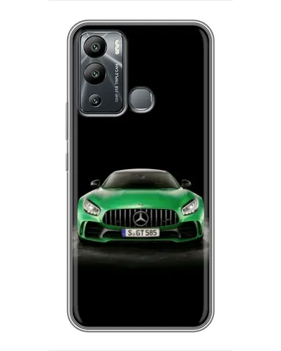 Чехол для Infinix Hot 12i с картинкой «Mercedes — неоновый лого»