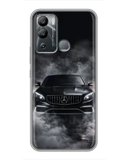 Чехол для Infinix Hot 12i с картинкой «Mercedes в дыму»