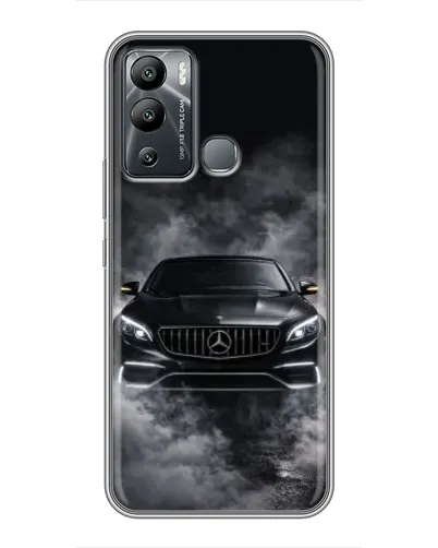 Чехол для Infinix Hot 12i с картинкой «Mercedes в дыму»