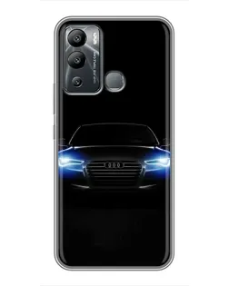 Чехол для Infinix Hot 12i с картинкой «Audi в неоне»