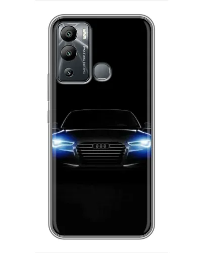 Чехол для Infinix Hot 12i с картинкой «Audi в неоне»