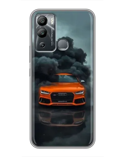 Чехол для Infinix Hot 12i с картинкой «Audi в облаках дыма»