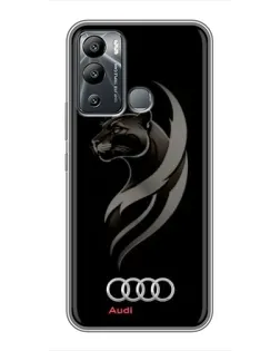 Чехол для Infinix Hot 12i с картинкой «Графика — пантера и Audi»