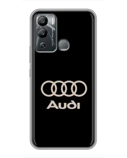 Чехол для Infinix Hot 12i с картинкой «Audi — золотой логотип»