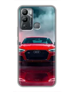 Чехол для Infinix Hot 12i с картинкой «Audi RS — красный стиль»
