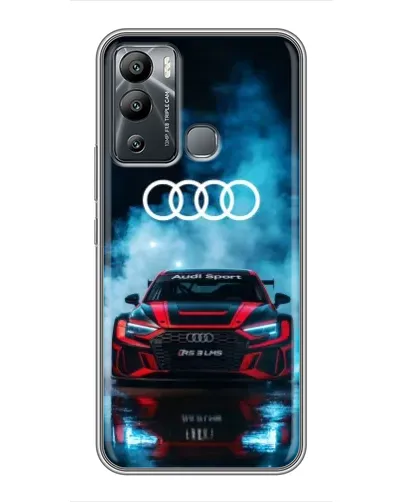 Чехол для Infinix Hot 12i с картинкой «Audi Sport — неон»