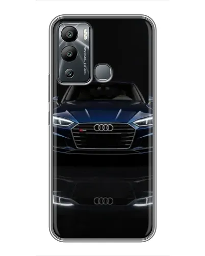 Чехол для Infinix Hot 12i с картинкой «Audi — ночное отражение»