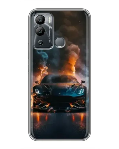 Чехол для Infinix Hot 12i с картинкой «Lamborghini дымная эстетика»
