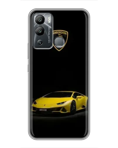 Чехол для Infinix Hot 12i с картинкой «Lamborghini желтый акцент»