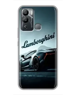 Чехол для Infinix Hot 12i с картинкой «Классическая надпись Lamborghini»