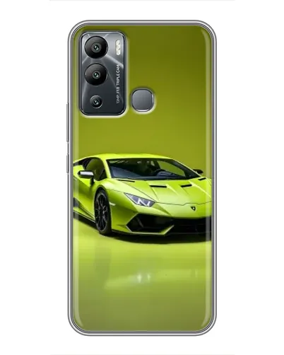 Чехол для Infinix Hot 12i с картинкой «Салатовый Lamborghini Huracan»
