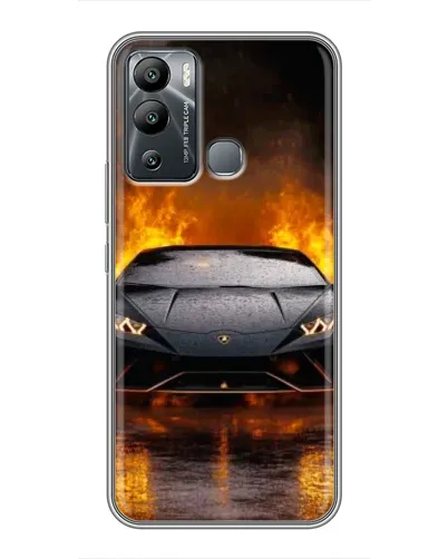 Чехол для Infinix Hot 12i с картинкой «Lamborghini в огне»