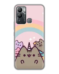 Чехол для Infinix Hot 12i с картинкой «Единорог Pusheen»