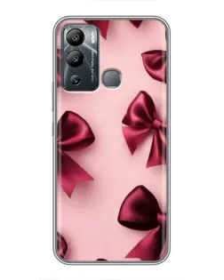 Чехол для Infinix Hot 12i с картинкой «Бордовый атлас»
