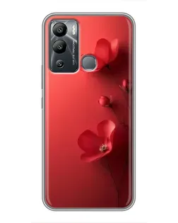 Чехол для Infinix Hot 12i с картинкой «Маковые соцветия»