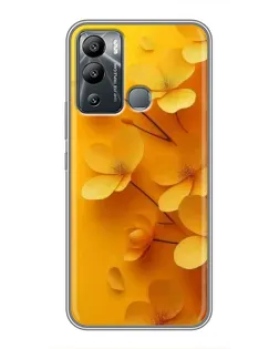 Чехол для Infinix Hot 12i с картинкой «Золотые лепестки»