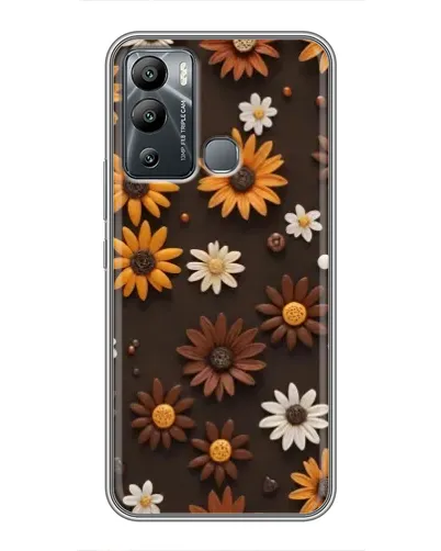 Чехол для Infinix Hot 12i с картинкой «Узор из маленьких подсолнухов» Чехол для Infinix Hot 12i с картинкой «Узор из маленьких подсолнухов»