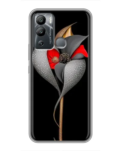 Чехол для Infinix Hot 12i с картинкой «Серебряный фантазийный цветок» Чехол для Infinix Hot 12i с картинкой «Серебряный фантазийный цветок»