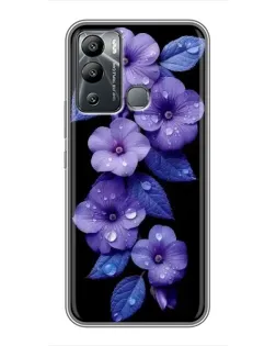 Чохол для Infinix Hot 12i з картинкою «Фіолетові квіти з росою» Чохол для Infinix Hot 12i з картинкою «Фіолетові квіти з росою»