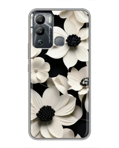Чехол для Infinix Hot 12i с картинкой «Объемные белые цветы» Чехол для Infinix Hot 12i с картинкой «Объемные белые цветы»