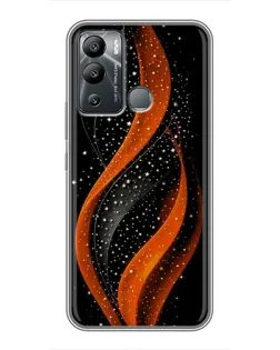 Чехол для Infinix Hot 12i с картинкой «Огненная звездная волна»