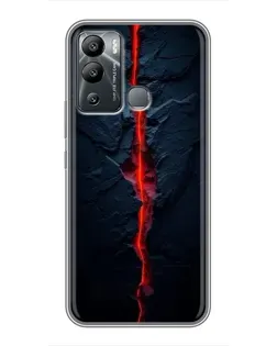 Чехол для Infinix Hot 12i с картинкой «Kрасная лавовая трещина»