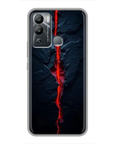 Чехол для Infinix Hot 12i с картинкой «Kрасная лавовая трещина»