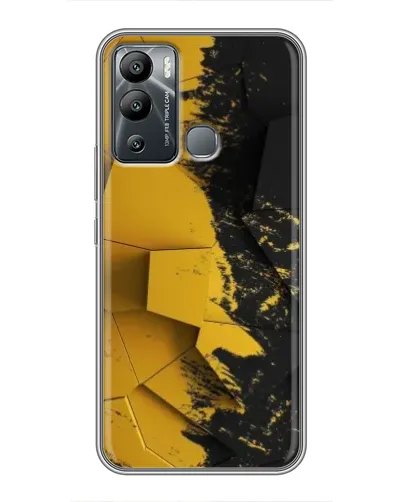 Чехол для Infinix Hot 12i с картинкой «Золотые осколки геометрии»