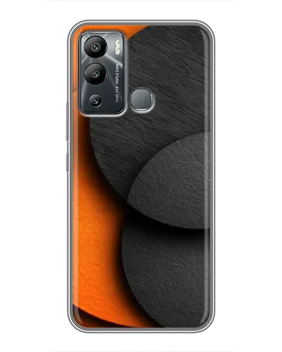Чехол для Infinix Hot 12i с картинкой «Геометрия оранжевых кругов»