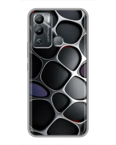 Чехол для Infinix Hot 12i с картинкой «Объемная темная решетка»