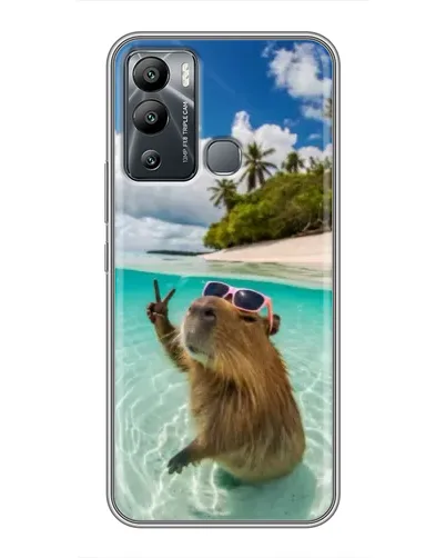 Чехол для Infinix Hot 12i с картинкой «Капибара на море» Чехол для Infinix Hot 12i с картинкой «Капибара на море»
