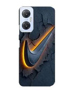 Чехол для Infinix Hot 20 (5G) с картинкой «Объемный логотип Найк»