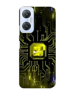 Чехол для Infinix Hot 20 (5G) с картинкой «Nike — золотая искра»