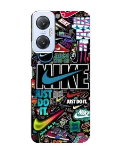 Чехол для Infinix Hot 20 (5G) с картинкой «Яркий коллаж Nike»